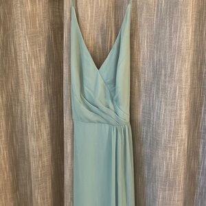 Dessy Sage Full Length Gown